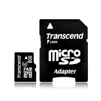 8GB Карта памяти MicroSD Transcend с адаптером 